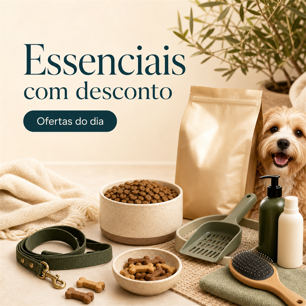 Essenciais com desconto na Pet House