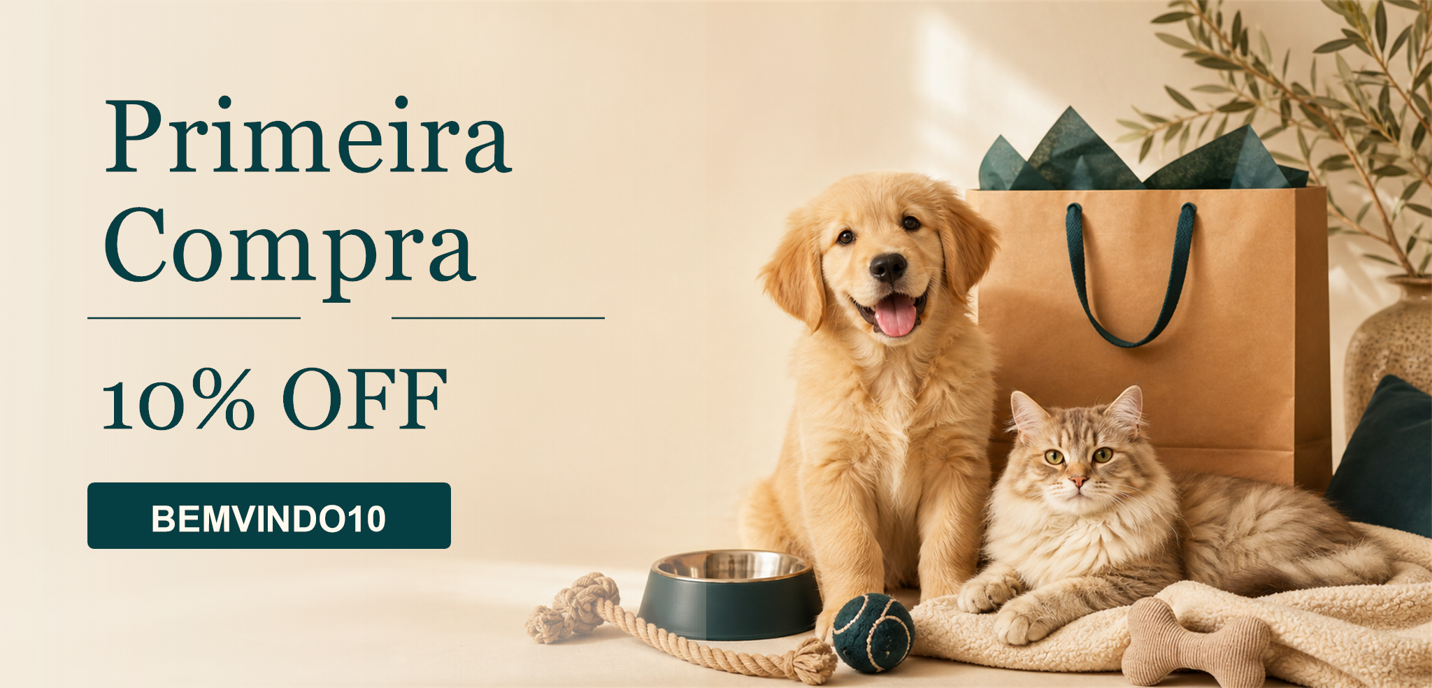 Primeira compra com 10% OFF na Pet House