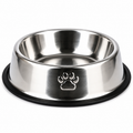 Comedouro e Bebedouro Inox Antiderrapante Para Cães e Gatos