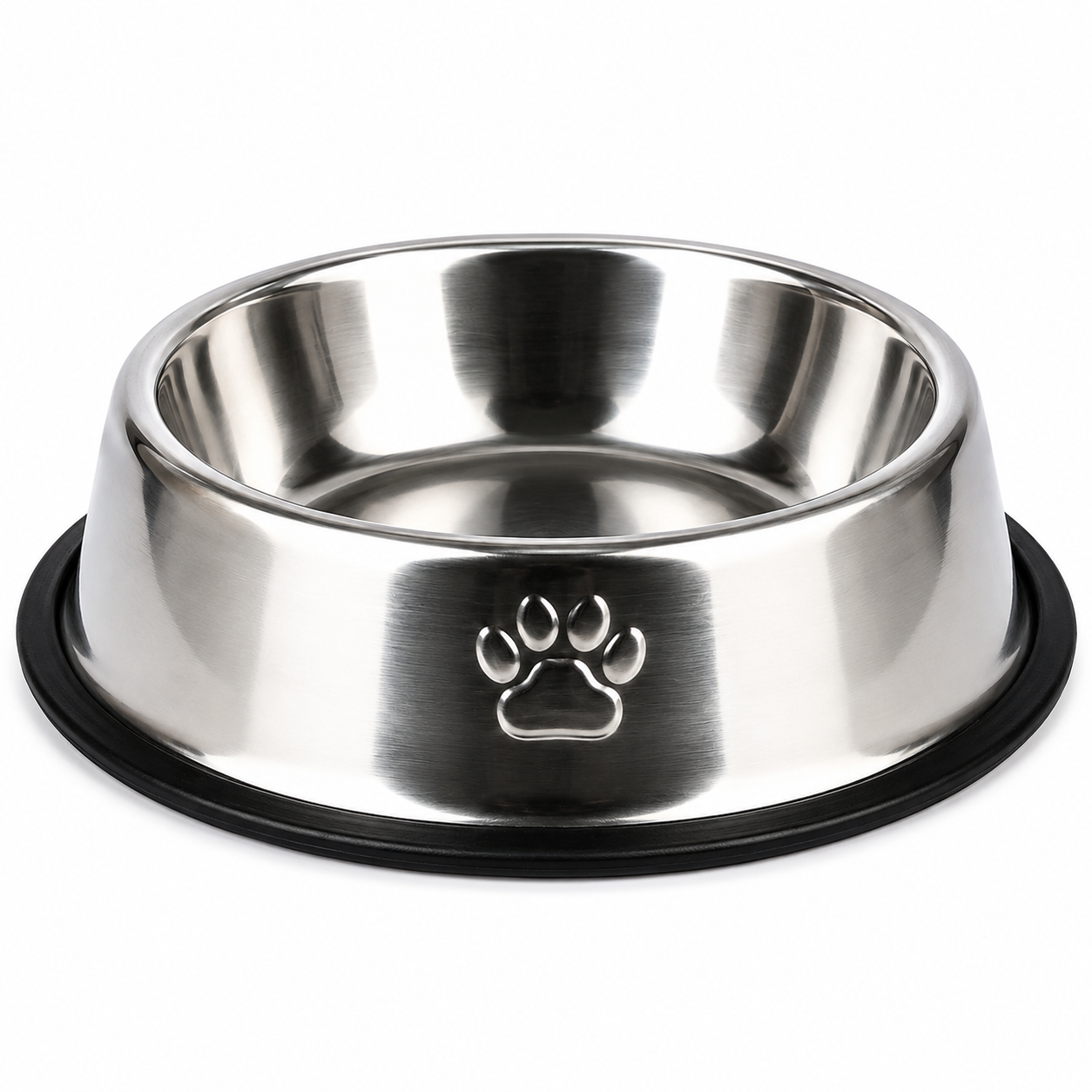 Comedouro e Bebedouro Inox Antiderrapante Para Cães e Gatos