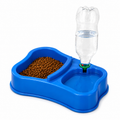 Comedouro Duplo Anti Formiga Bebedouro Suporte Garrafa Pet Automático