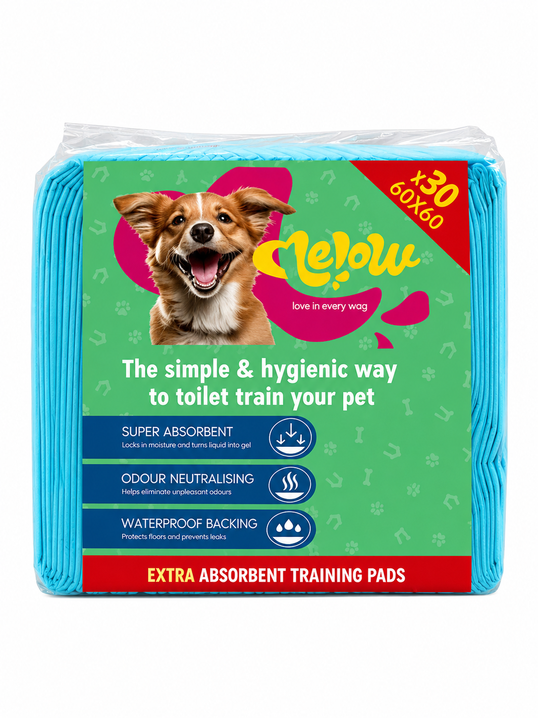 Tapete Higiênico Para Cães Super Tapetão 80X60cm / 60X60cm Com 30 uni