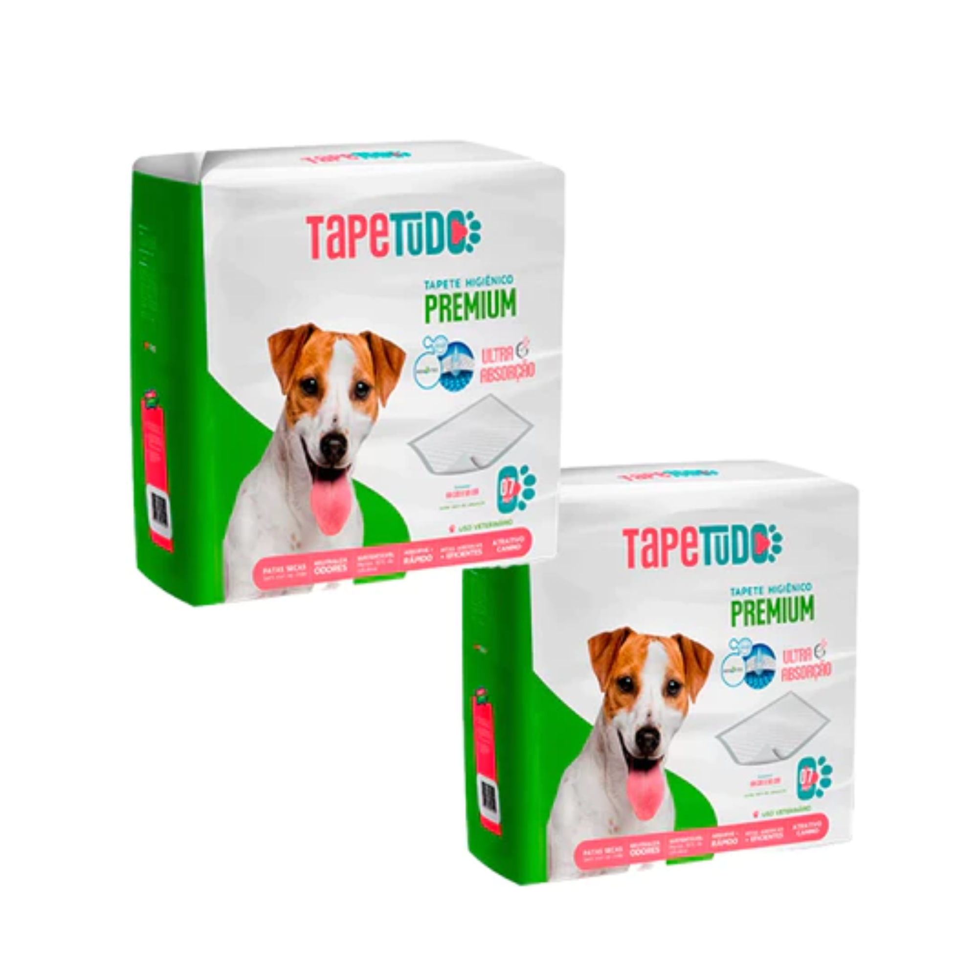 Kit 2un. Tapete Higiênico Tapetudo Para Cães 60x55cm 7 Unidades